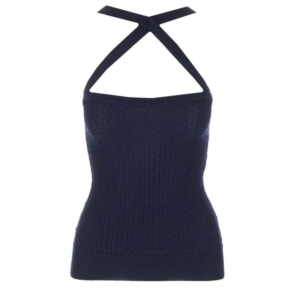 Patou Women Blue Wool Top